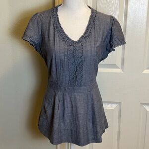 MERONA Chambray Peplum Top